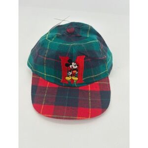 Vintage Disney Mickey Mouse Plaid Hat Cap NWT 90s Kids Fresh Caps‎ Hong Kong